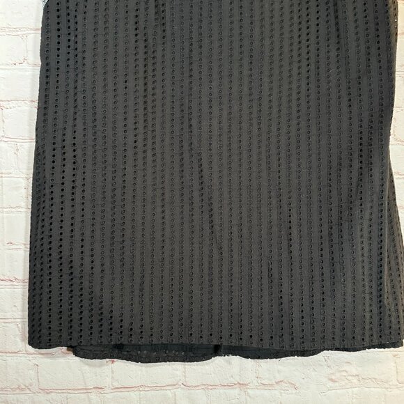 BCBGMax Azria Women's Striped Eyelet Halter Dress, Black Size M With Imperfectio - Picture 8 of 13